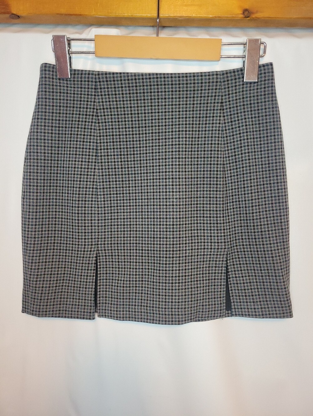 Aritzia Sunday Best Double Hem Split Plaid Mini Skirt / Skort